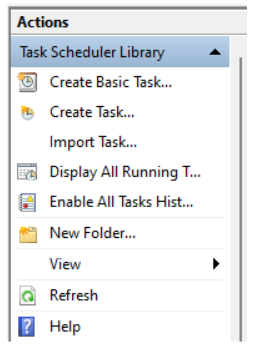 Windows Task scheduler configuration